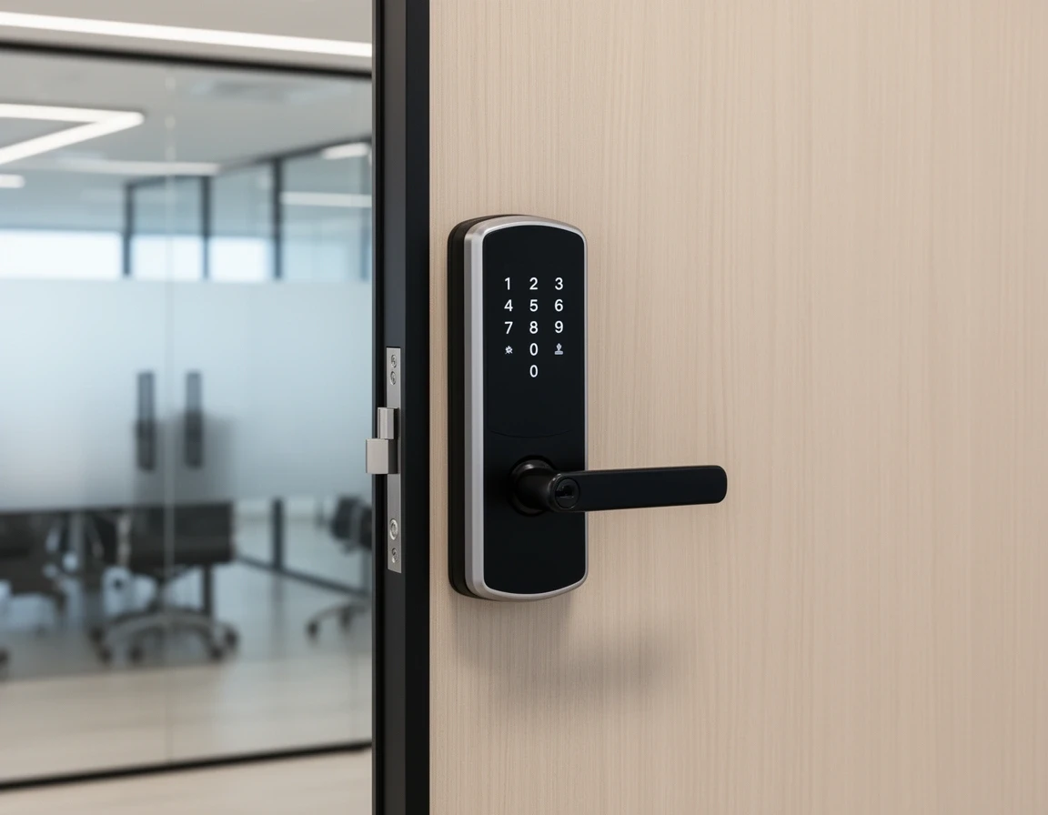 Cerradura electrónica en oficina