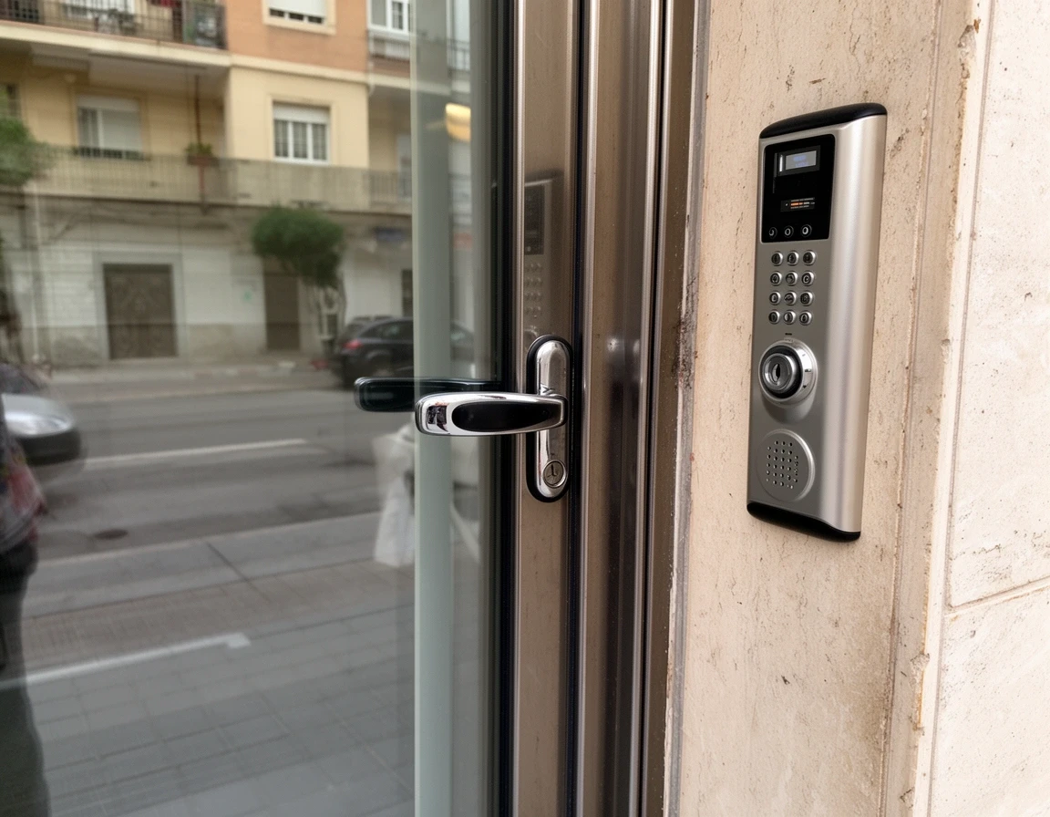 Cerradura de portal comunitario